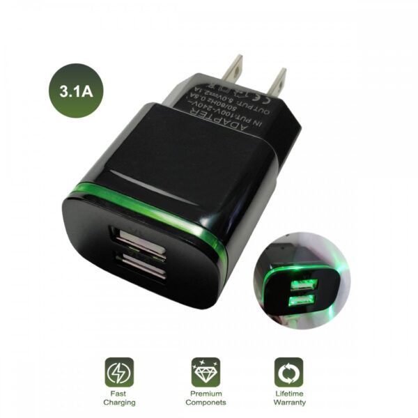 FAST CHARGE DUAL PORT WALL CHARGER